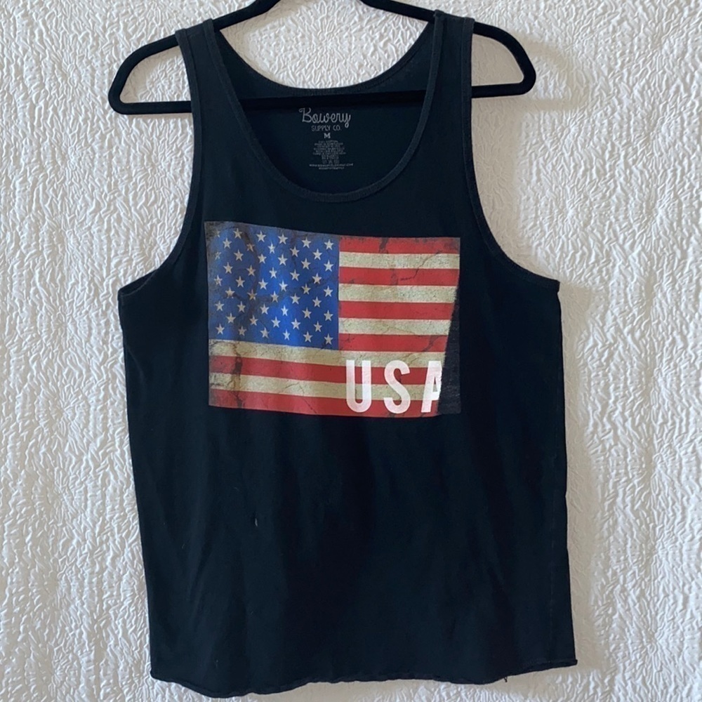 Bowery Supply Co. USA Flag Graphic Tank Top